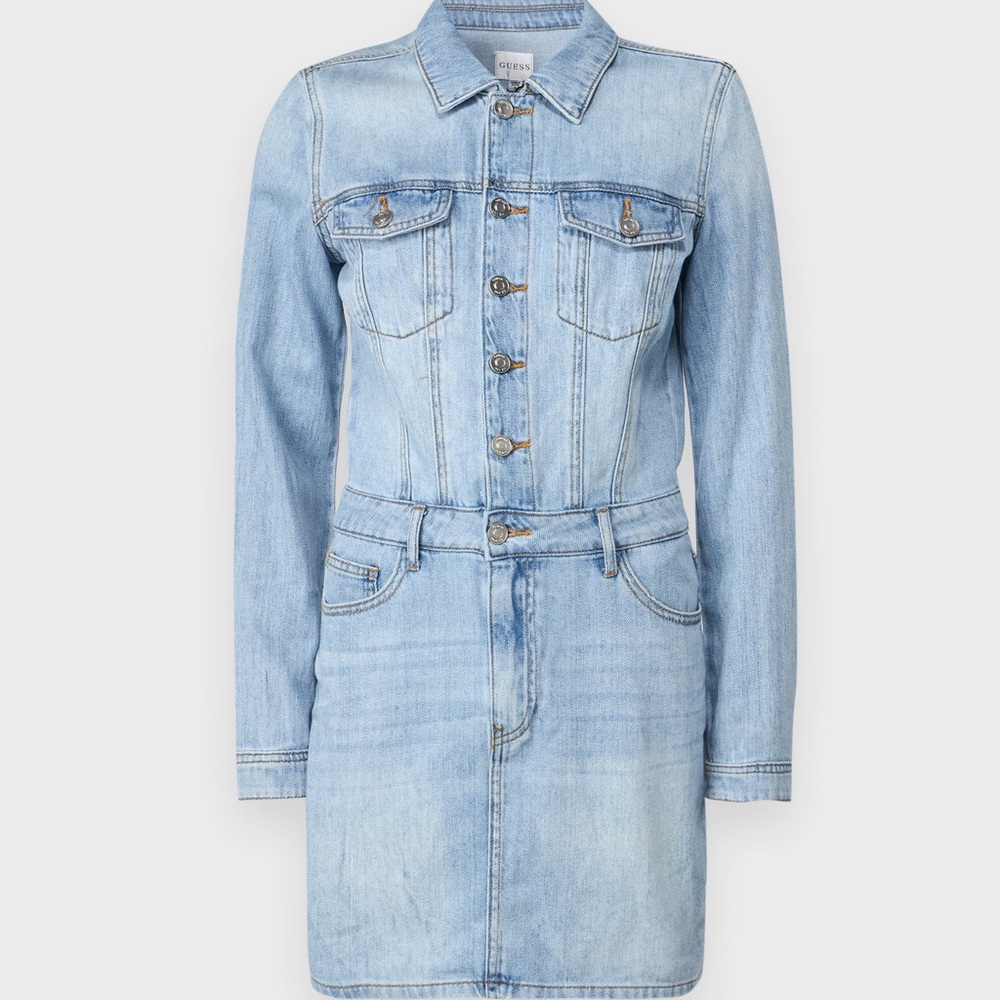 GUESS
Women's Cotton Kenia Button-Front Denim Dress NWOT size XS - Picture 5 of 5
